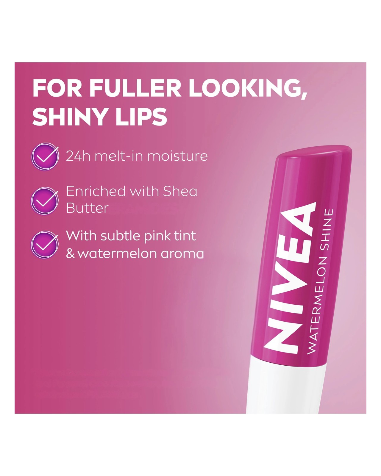 Nivea Watermelon Shine Caring Lip Balm 4.8g 3 of 6
