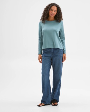 Australian Cotton Classic Long Sleeve Crew Neck T-Shirt