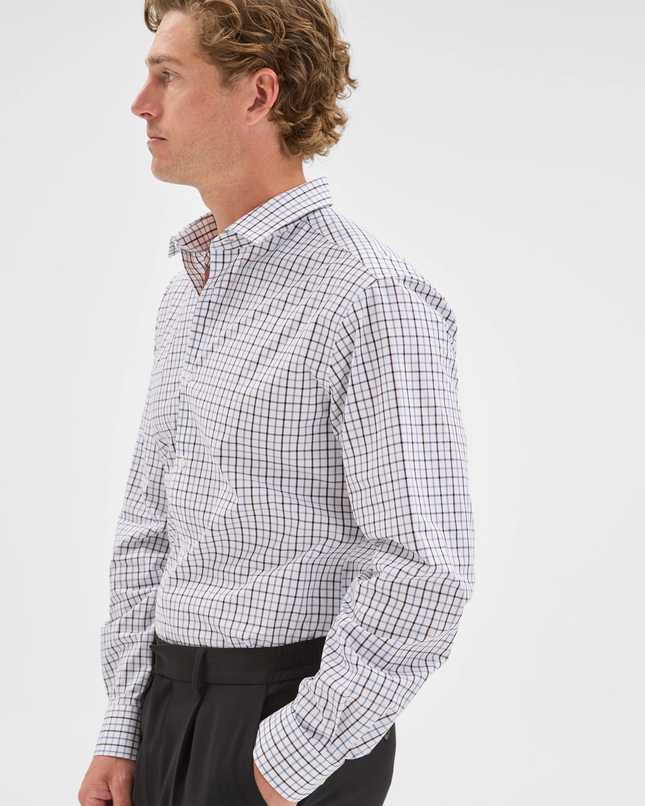 Preview Australian Cotton Tattersall Check Business Shirt 5 of 5