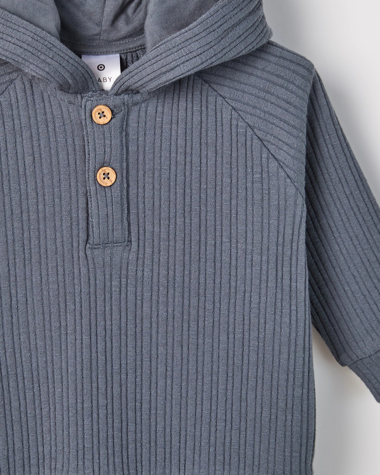 Baby Ribbed Hoodie and Pants Set - Charcoal 4 of 5