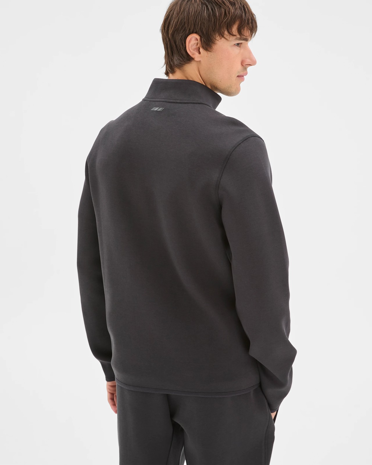 Active Australian Cotton Blend Tech Quarter Zip Jumper - Black 6 of 6