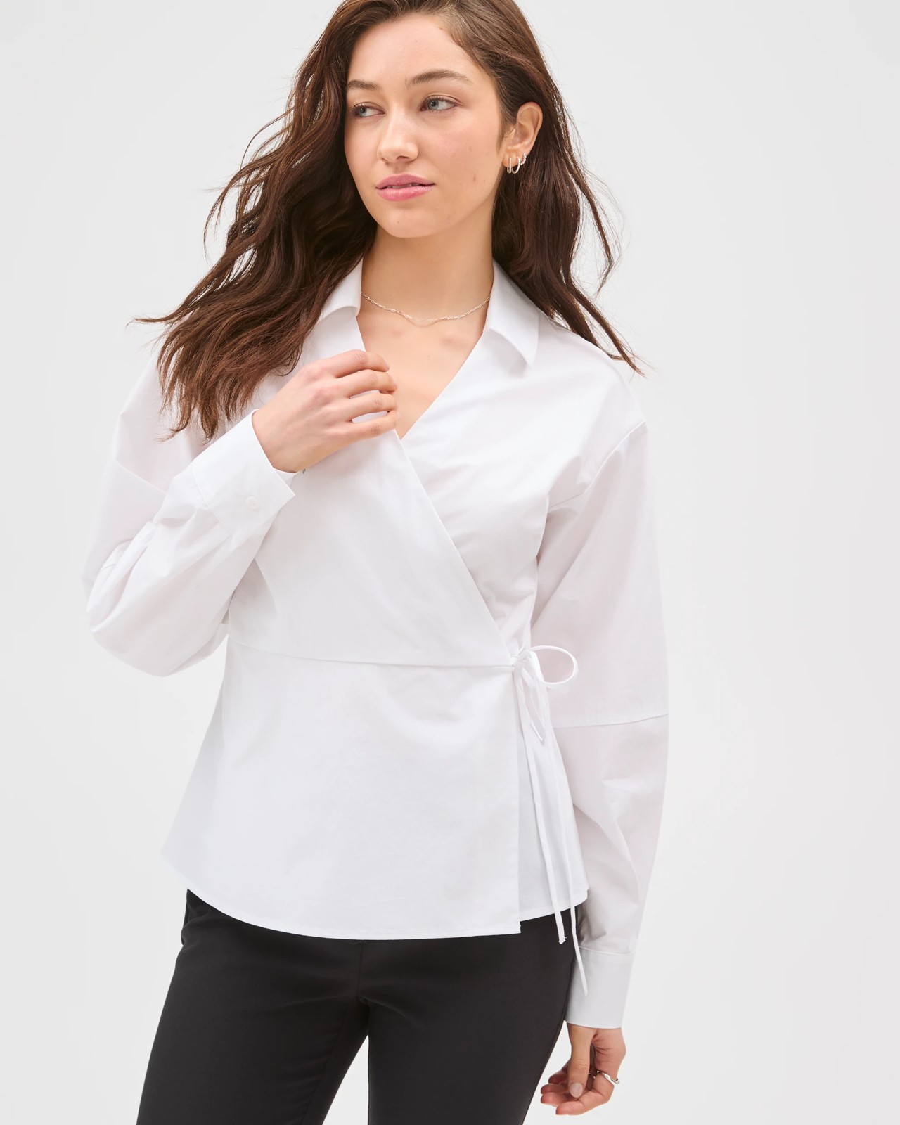 Lily Loves Australian Cotton Wrap Poplin Shirt - White 3 of 5