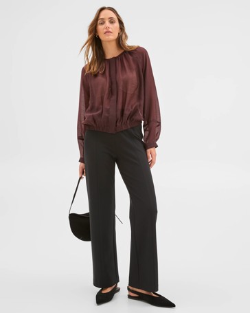 Preview Ponte Full Length Straight Leg Pants