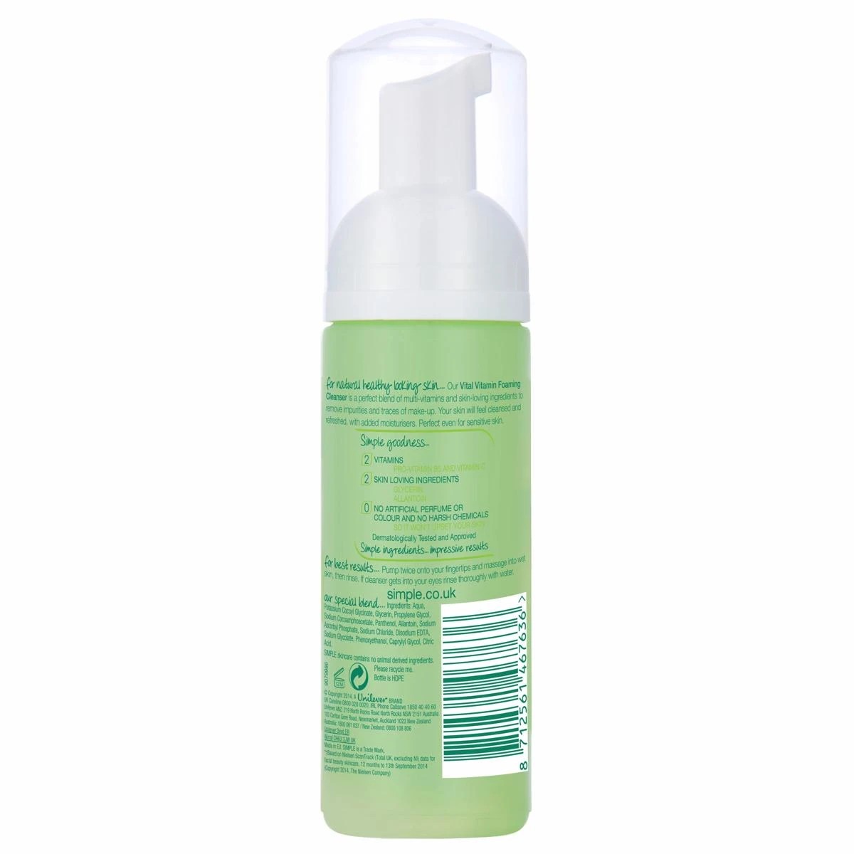Simple Kind to Skin Vital Vitamin Foaming Cleanser 150ml 2 of 6