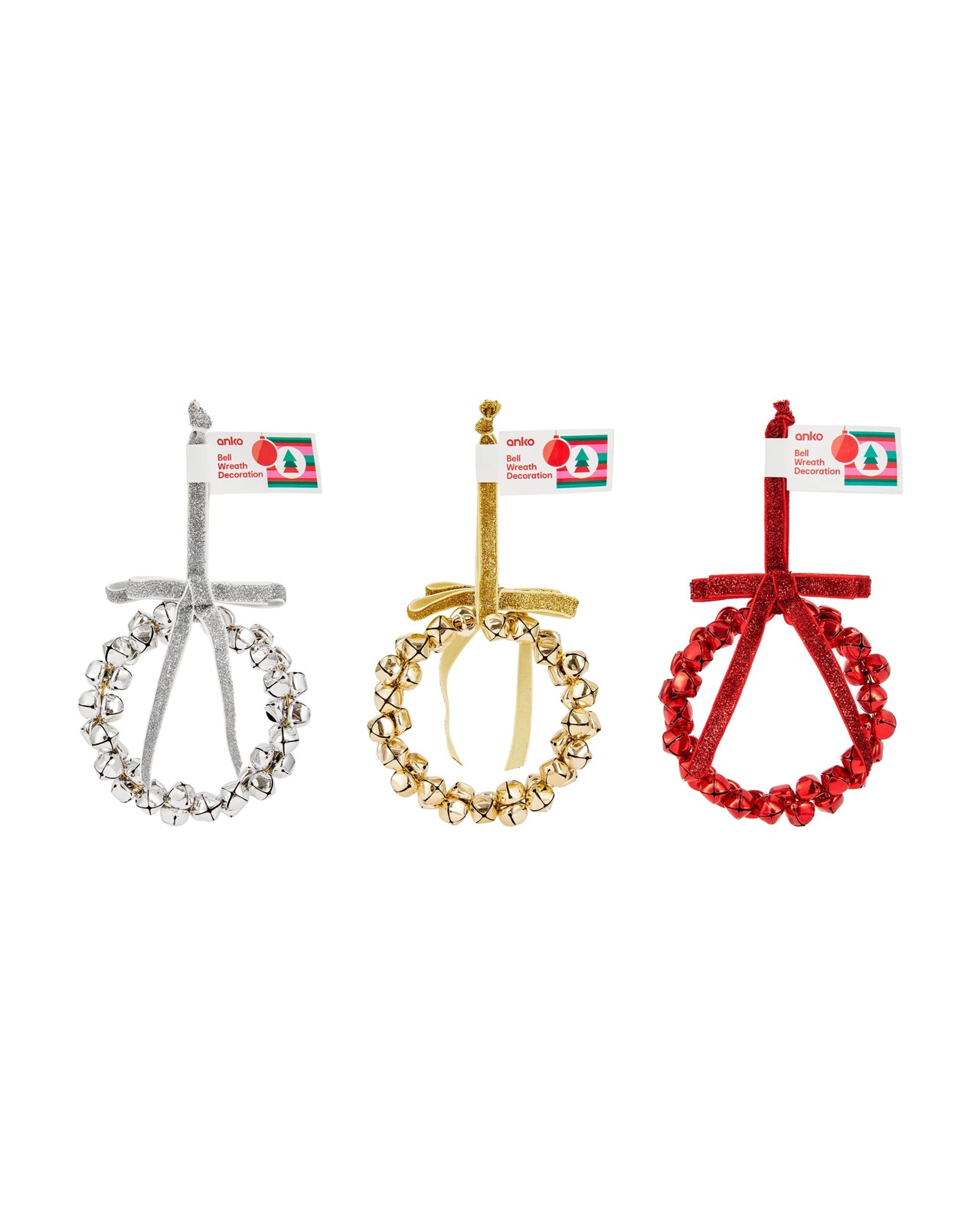 Anko Bell Wreath Decoration - Assorted 6 of 6