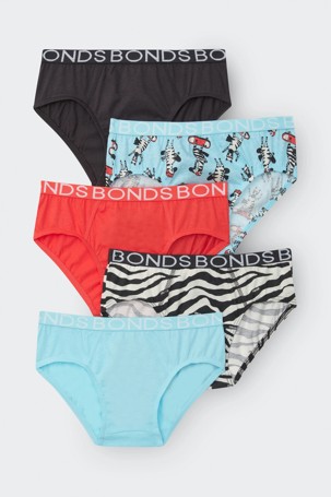 Bonds 5 Pack Older Boys Briefs