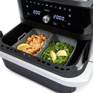 2 Pack Silicone Rectangle Air Fryer Trays, Grey - Anko product image