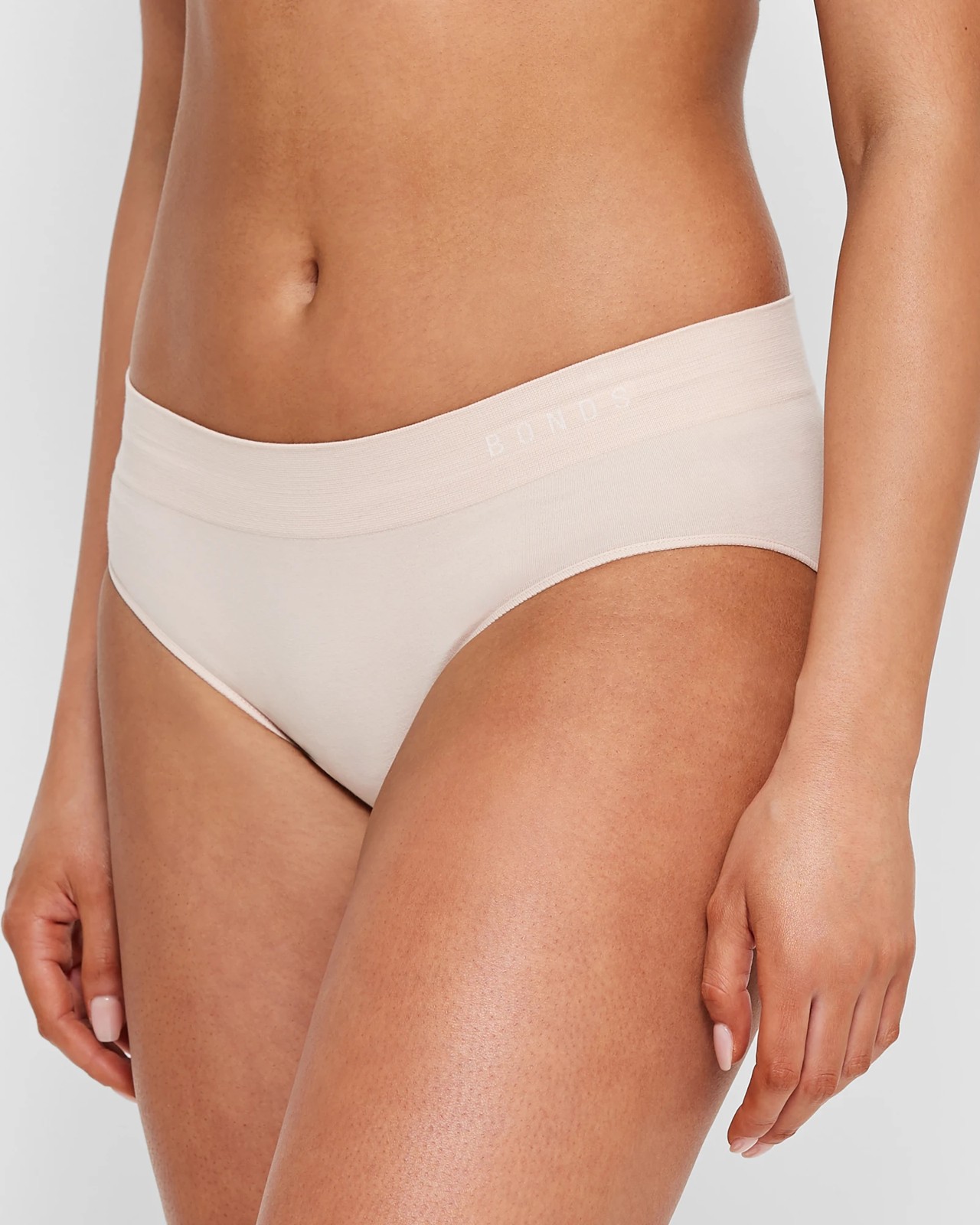 Bonds 2 Pack Seamless Midi Briefs - Nude