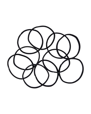 OXX Haircare 10 Piece Non-Slip Hair Elastics - Black and White