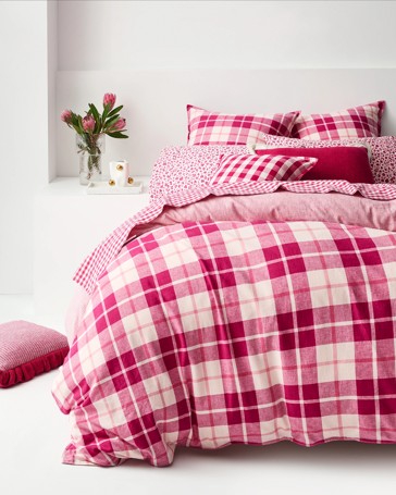 Ashlee Check Linen/Cotton Quilt Cover Set