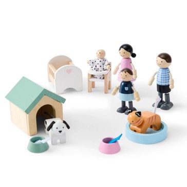 Anko 14 Piece Wooden Family Set