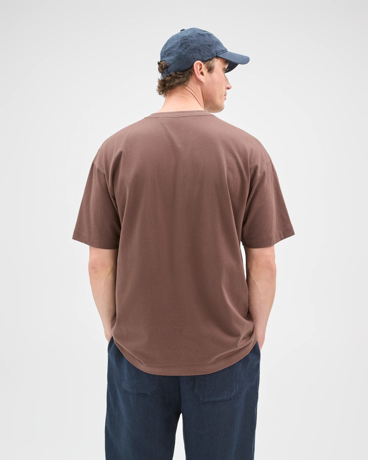 Australian Cotton Relaxed T-Shirt - Chocolate 6 of 6