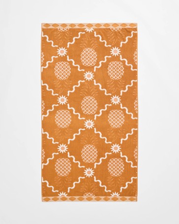 Print Beach Towel - Pineapple