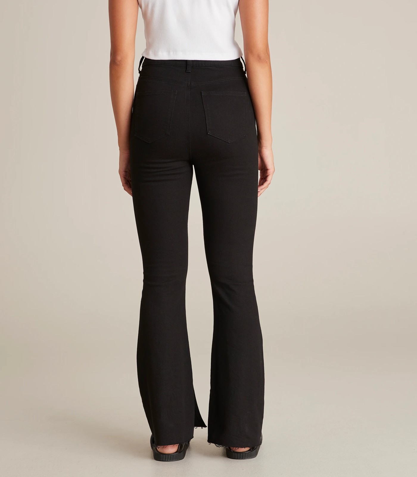 Lily Loves High Rise Split Hem Flare Denim Jeans 5 of 6