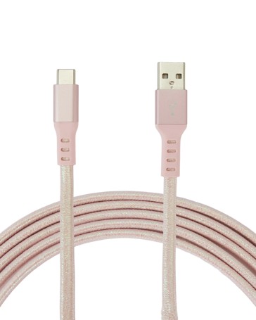 Anko USB-A to USB-C Cable - 2m - Pink