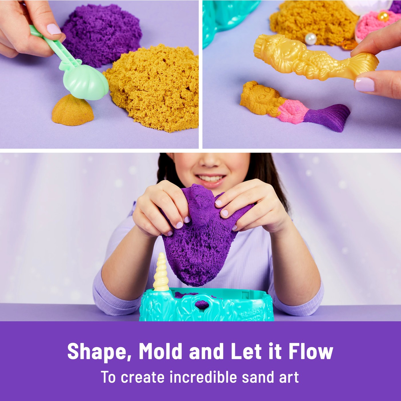 Kinetic Sand Mermaid Crystal Playset : Target