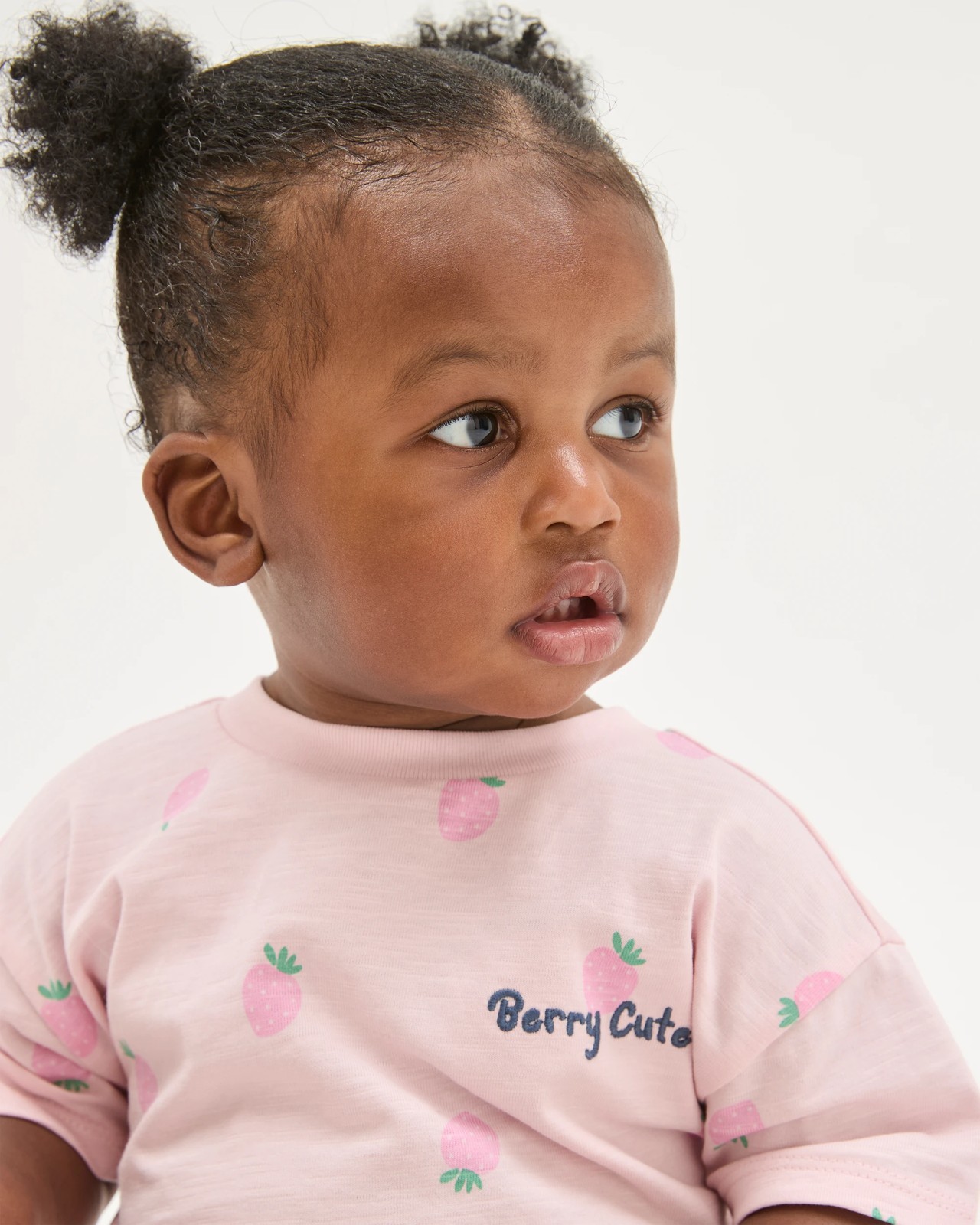 Baby Organic Cotton Slouchy Romper - Strawberry Pink 4 of 6