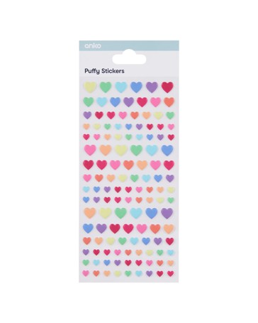 Anko Puffy Stickers - Hearts