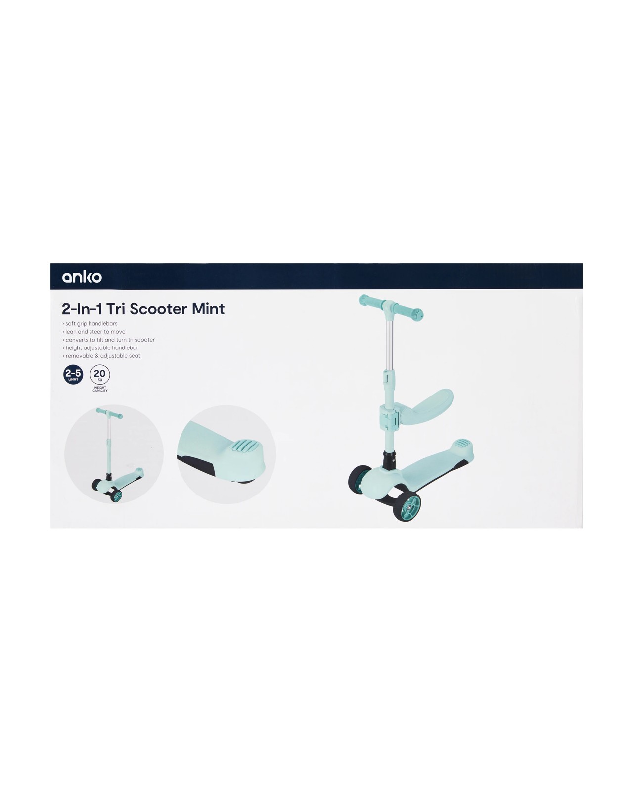Anko 2-in-1 Tri Scooter - Mint 6 of 6