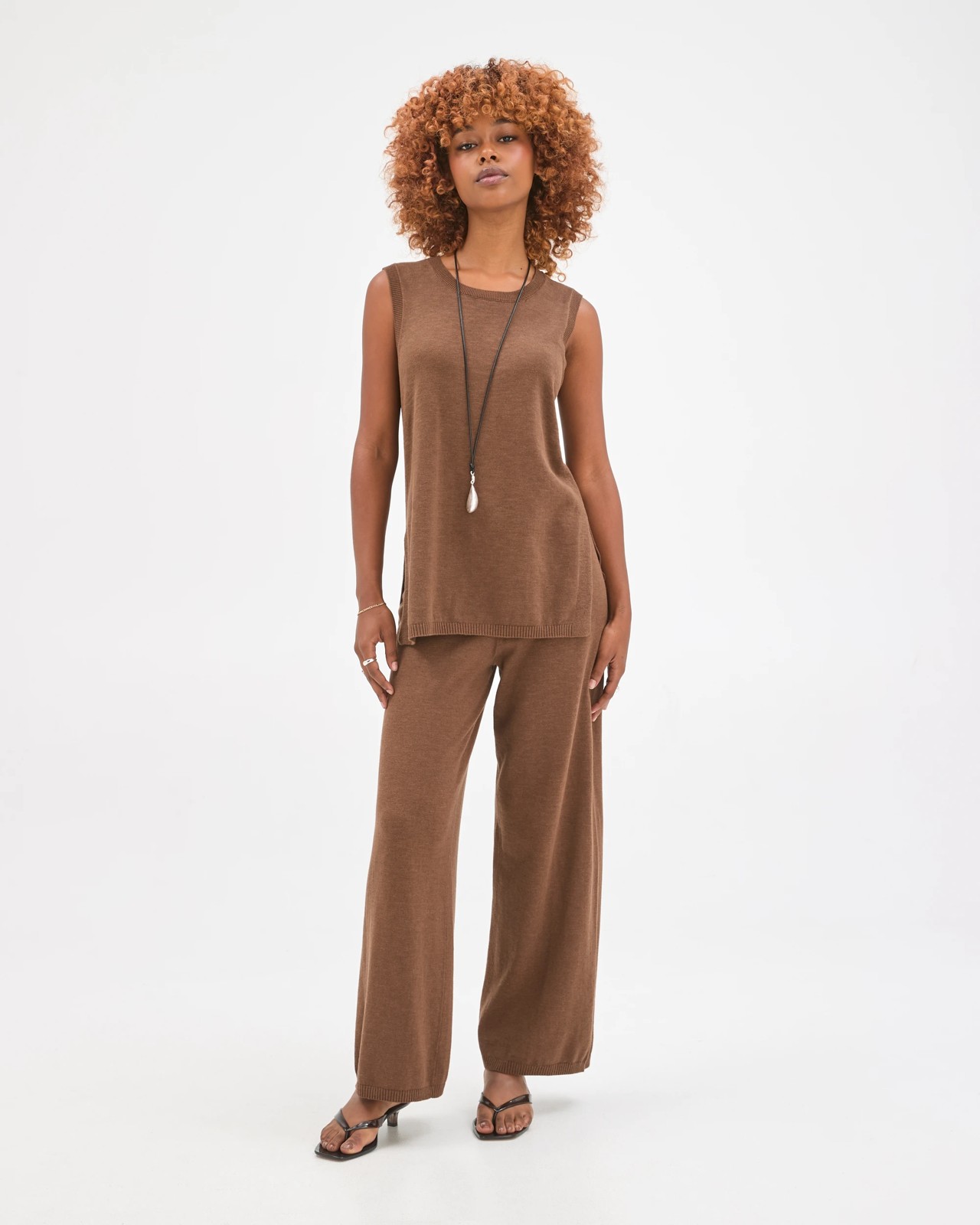 Petites Australian Cotton Blend Longline Knit Tank Top 2 of 5