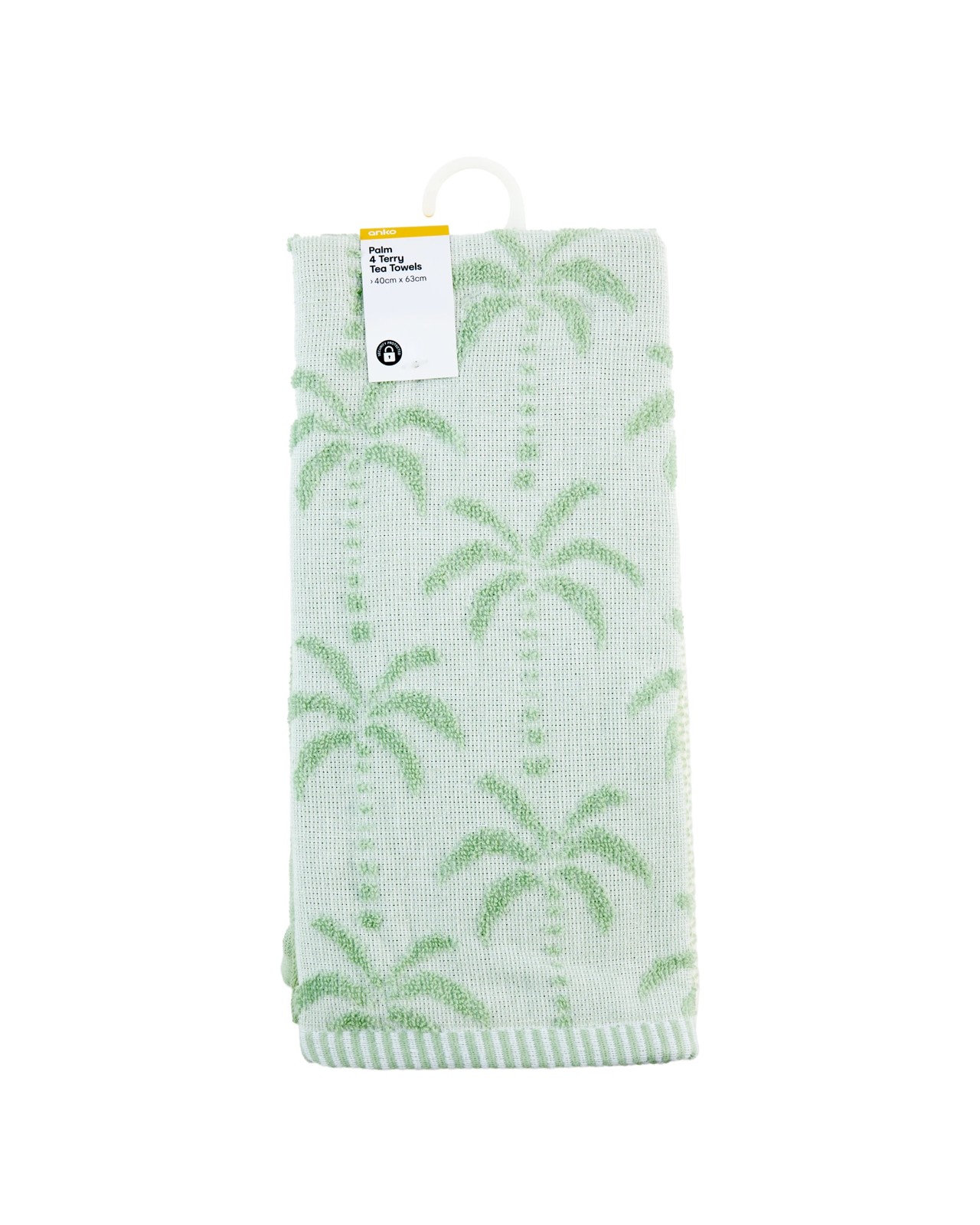 Anko 4 Pack Green Palm Terry Tea Towels 6 of 6