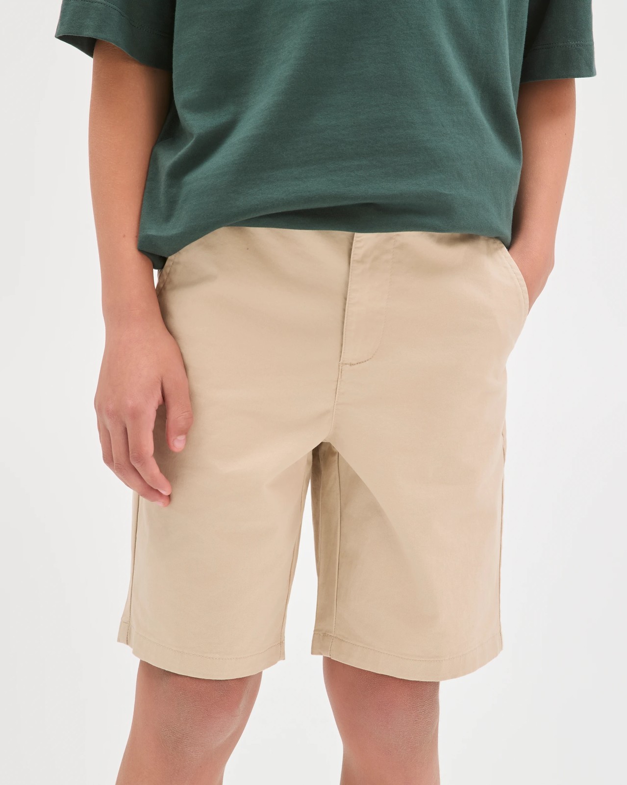 Cotton Chino Shorts - Tan 3 of 5