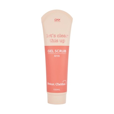 Let's Clear This Up Sweet Cheeks Gel Scrub 150ml, AHA - OXX Bodycare