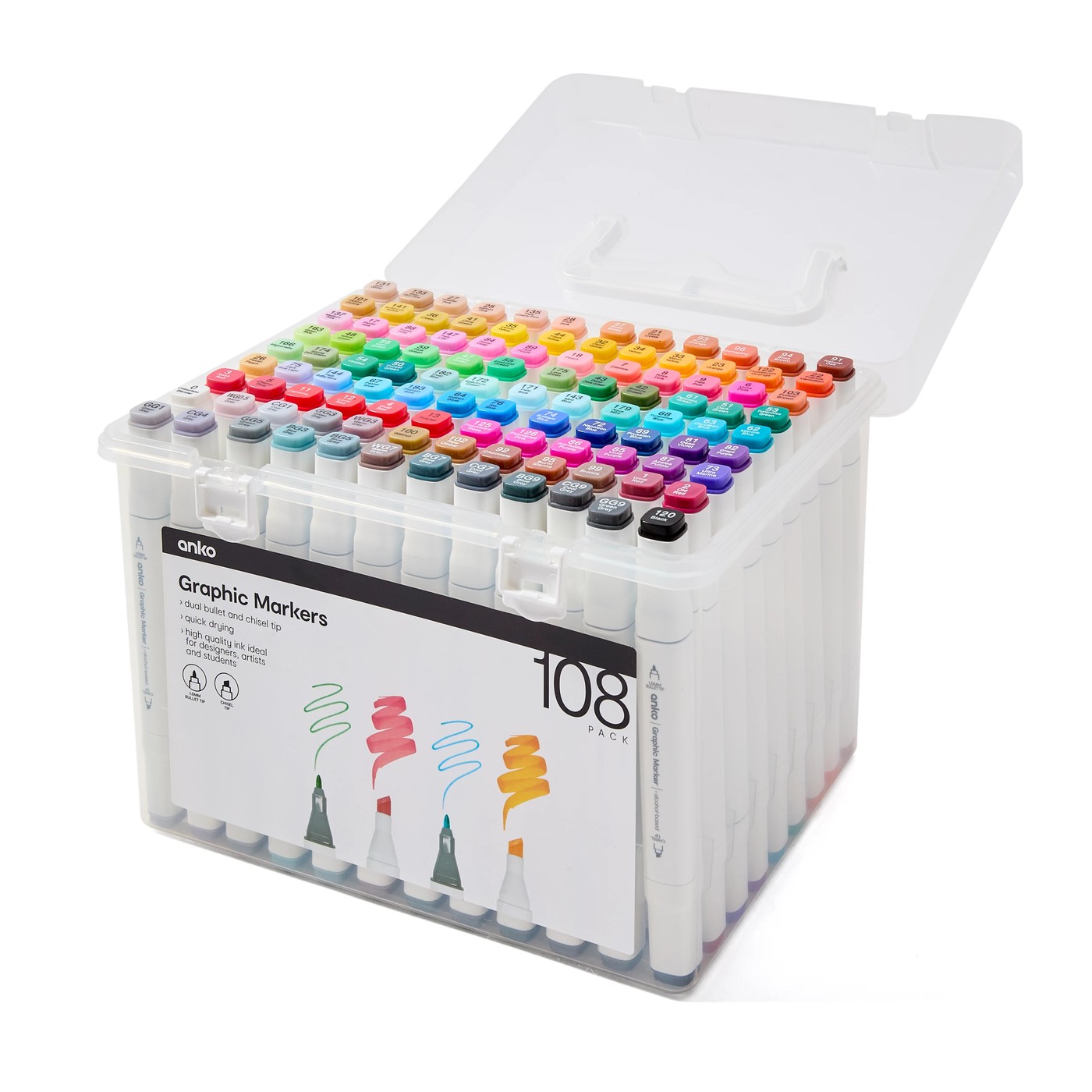 108 Pack Graphic Markers - Anko 6 of 6