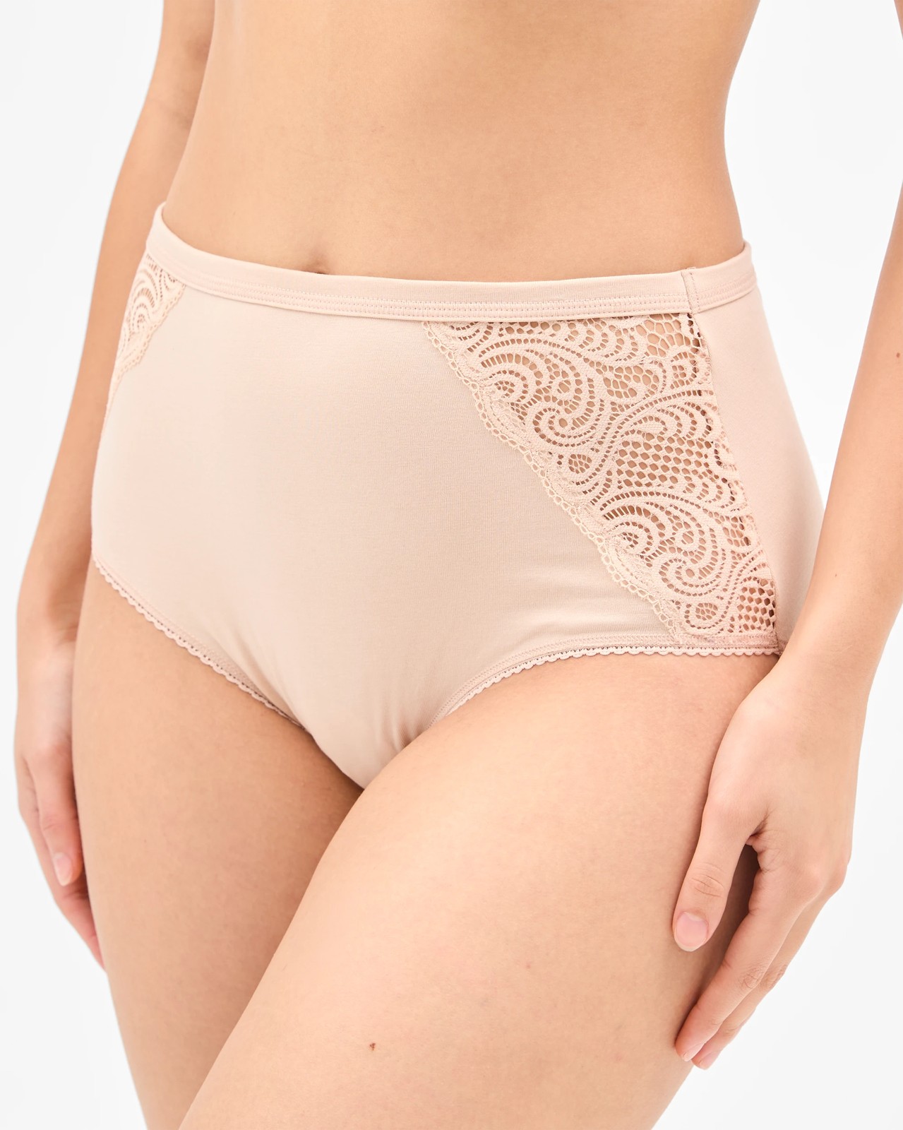 Australian Cotton Blend 2 Pack Full Briefs - Bare Beauty 3 of 4