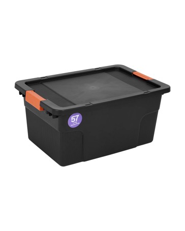 Anko 57L Heavy Duty Storage Container - Black
