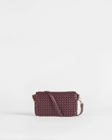 PU Weave Crossbody Bag