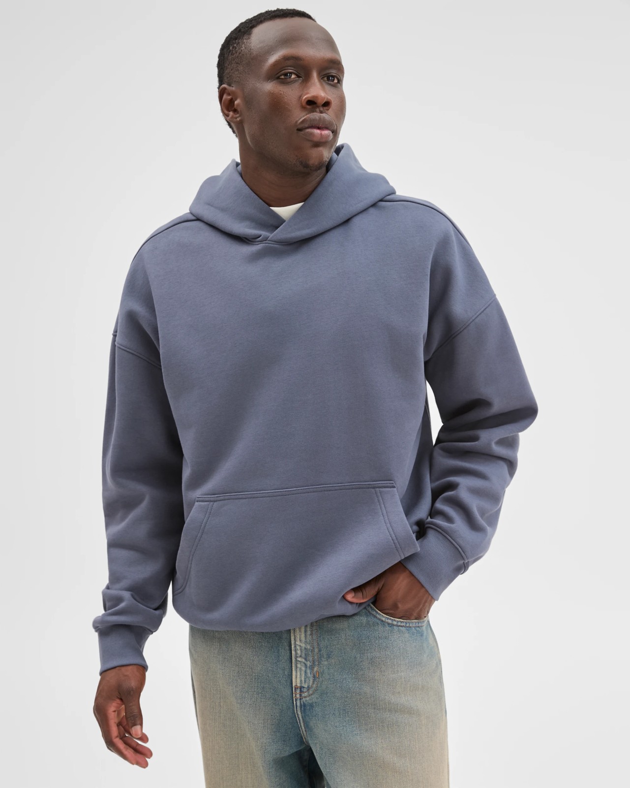Commons Australian Cotton Blend Heavyweight Oversized Hoodie - Ombre Blue 5 of 5