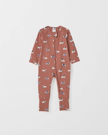 Baby Organic Cotton Zip Front Footless Coverall