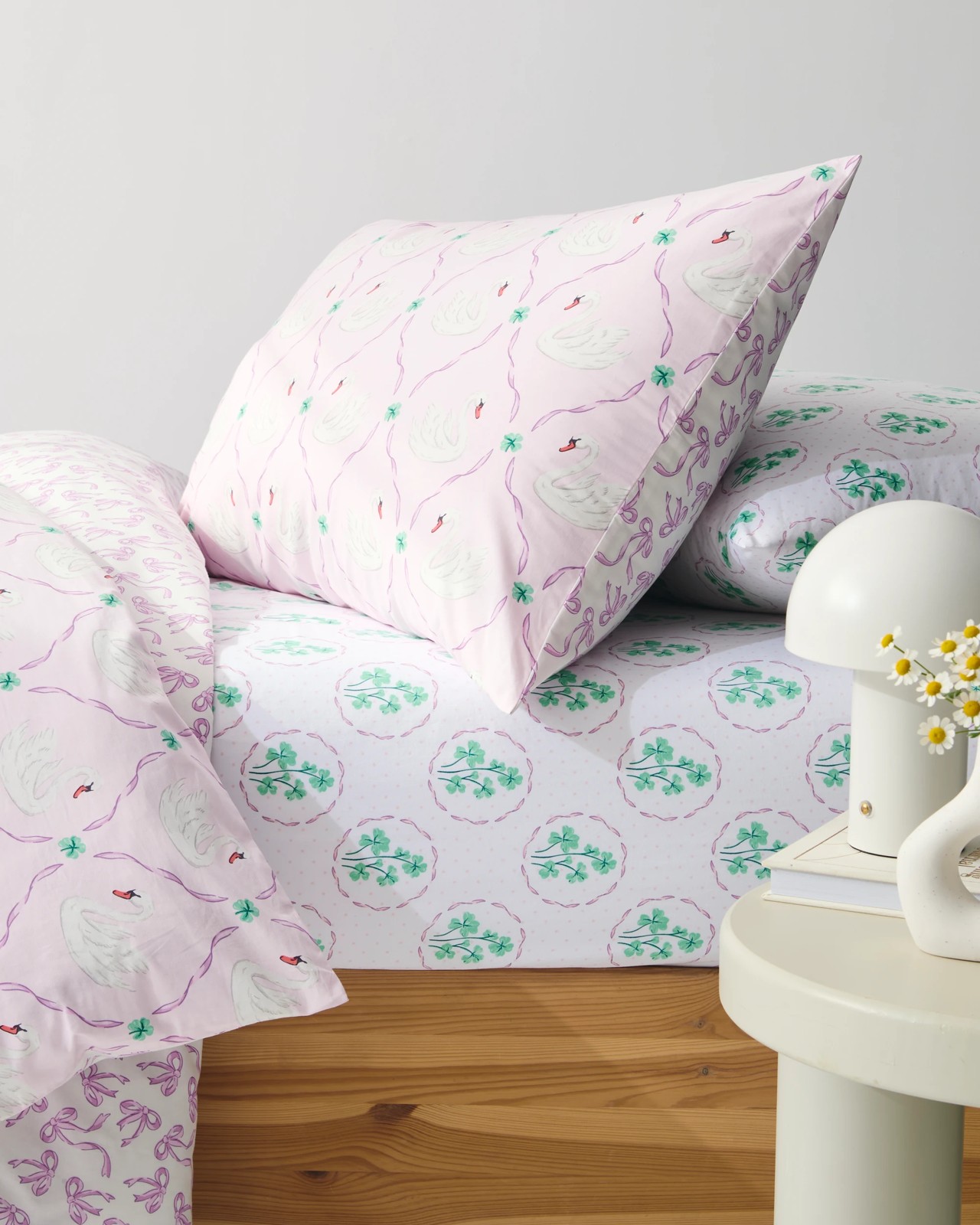 Aviana Swan Australian Cotton Quilt Cover Set 5 of 6