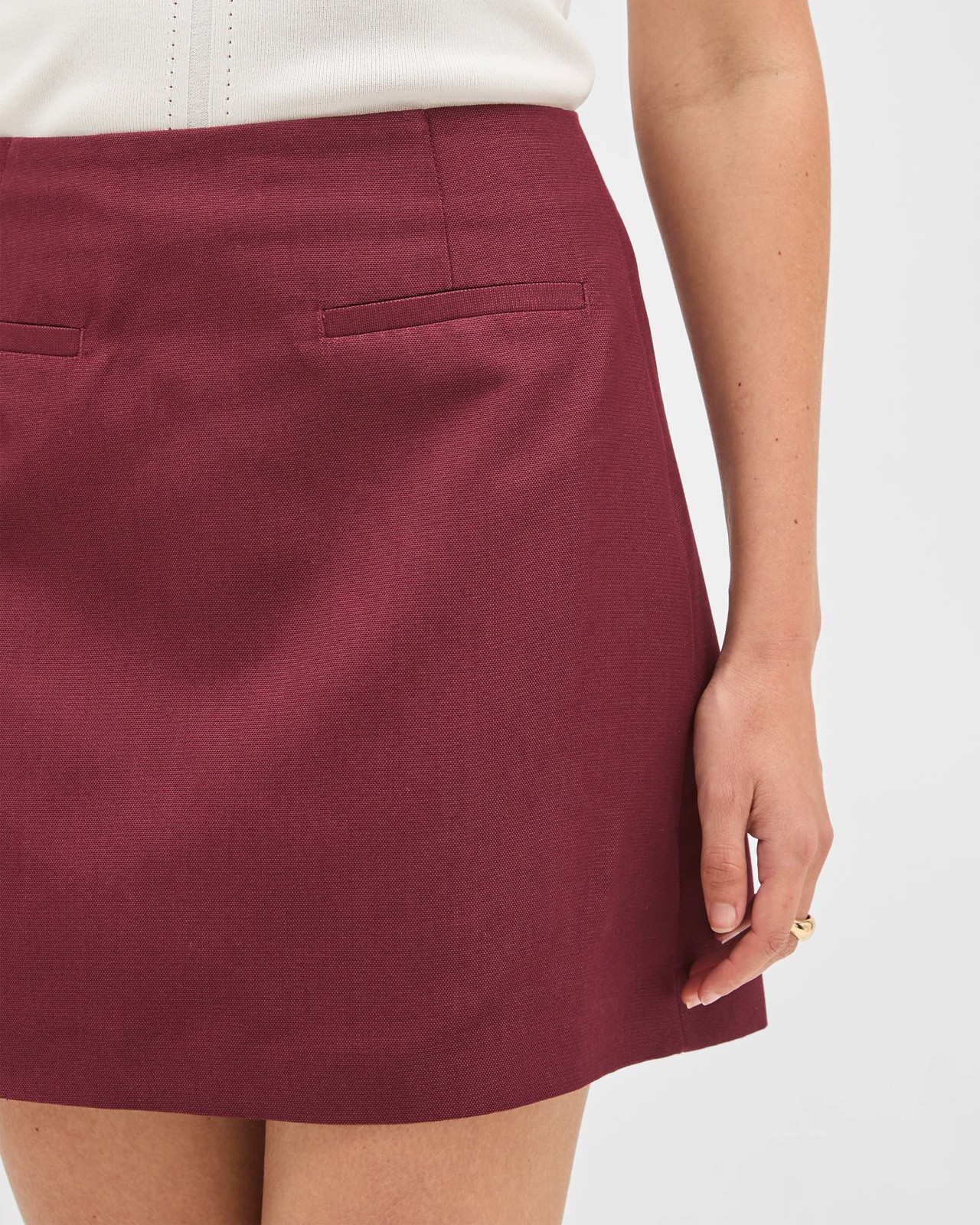 Preview Textured Tailored Mini Skirt 2 of 5