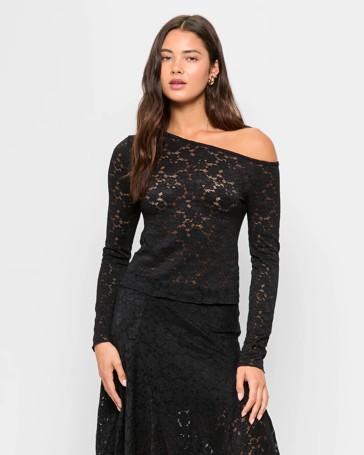 Asymmetric Lace Top - Lily Loves