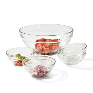 Glass Mixing and Prep Bowls, Set of 5 - Anko
