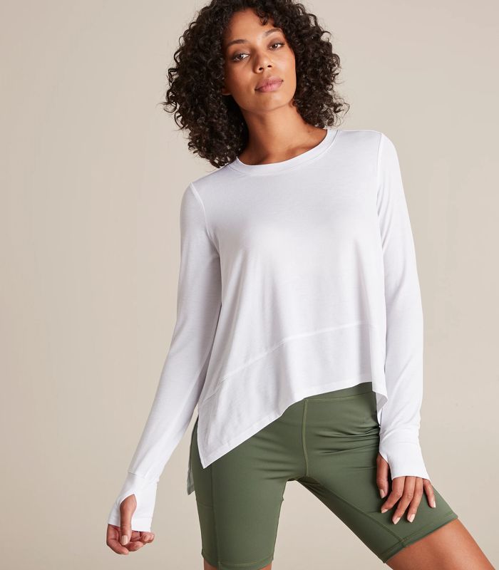 Active Long Sleeve Flowy Top - White | Target Australia