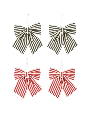 Anko 2 Pack Medium Stripe Bows - Assorted