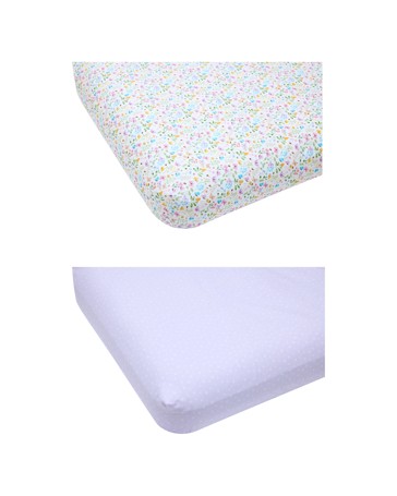 Anko 2 Pack Organic Cotton Fitted Cot Sheets