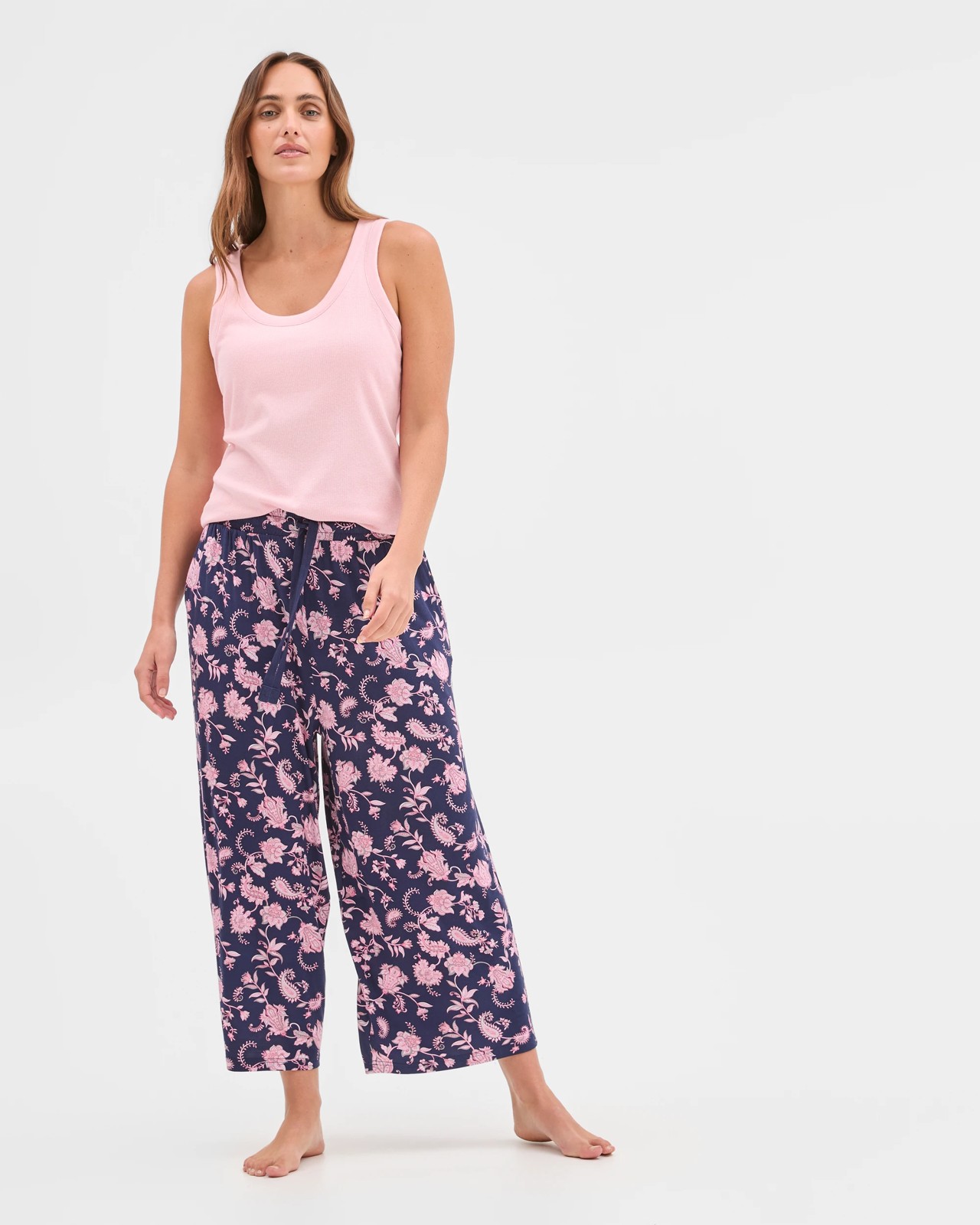 Soft Comfort Bamboo Culotte Sleep Pants 2 of 4
