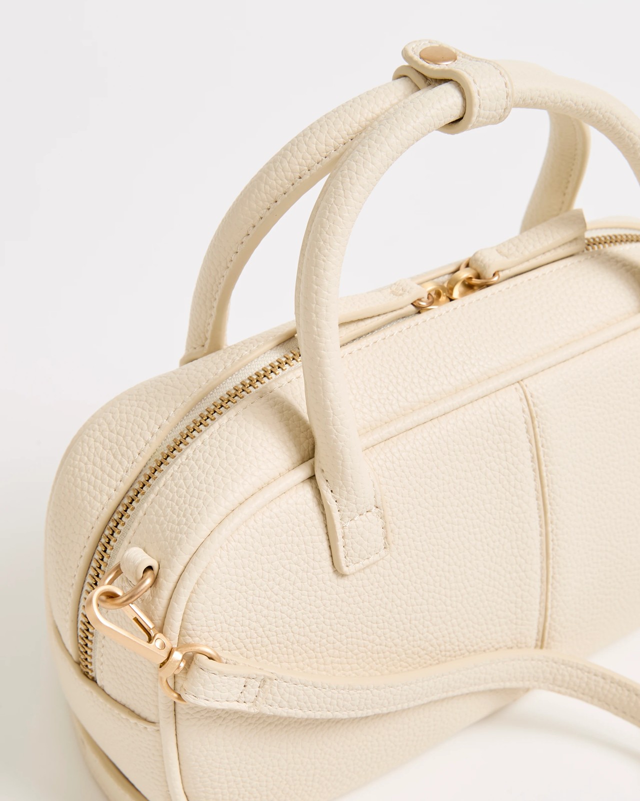 Mini Pebble Bowler Crossbody Bag - Ecru 2 of 2