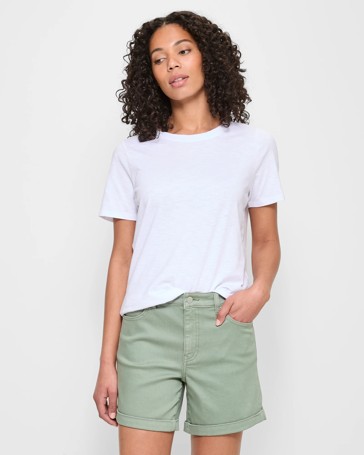 Classic Roll Cuff Denim Shorts