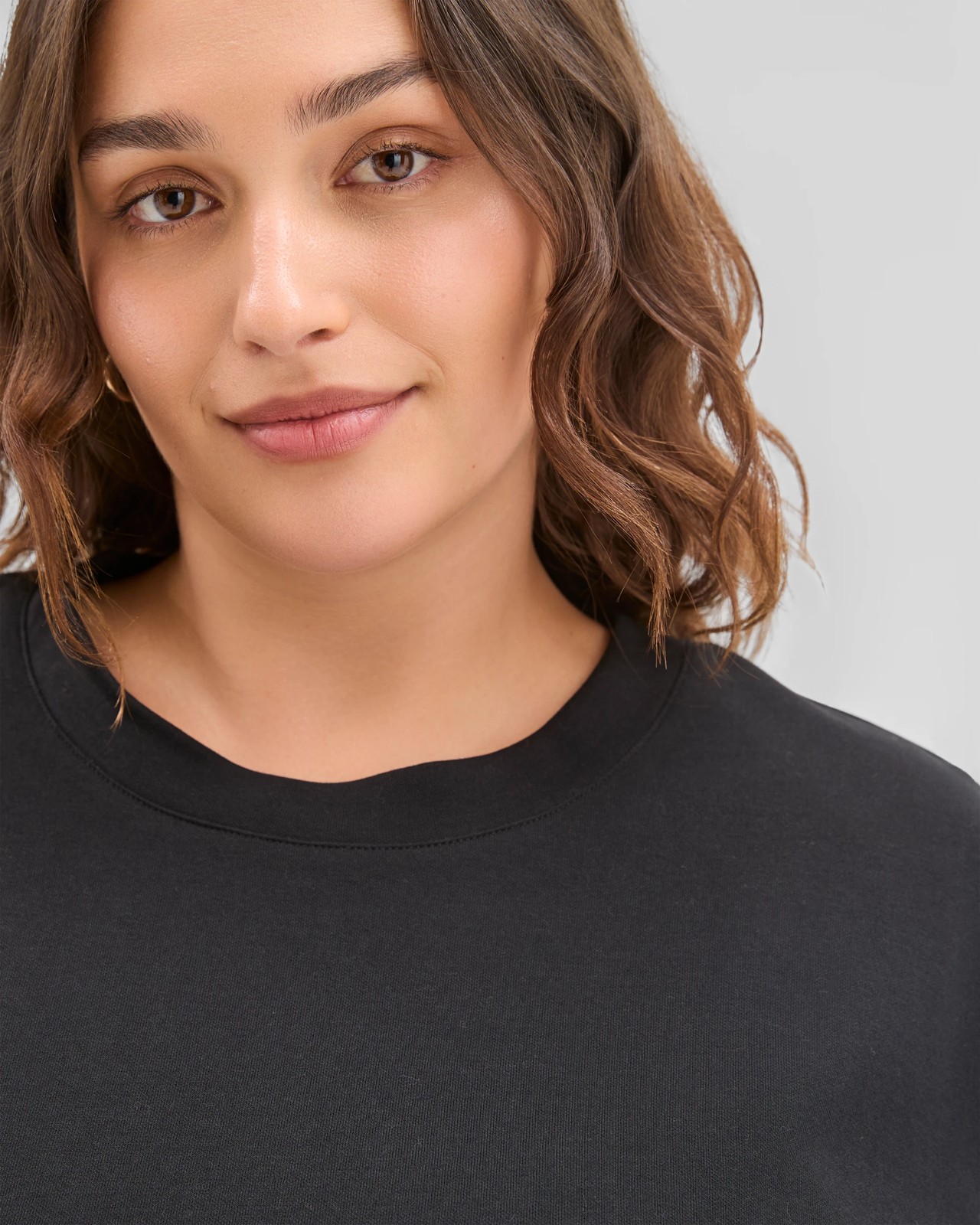 Plus Size Australian Cotton Blend Elbow Sleeve Interlock T-Shirt 5 of 5