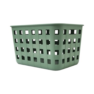 45L Rectangle Trellis Basket with Lid  Green - Anko
