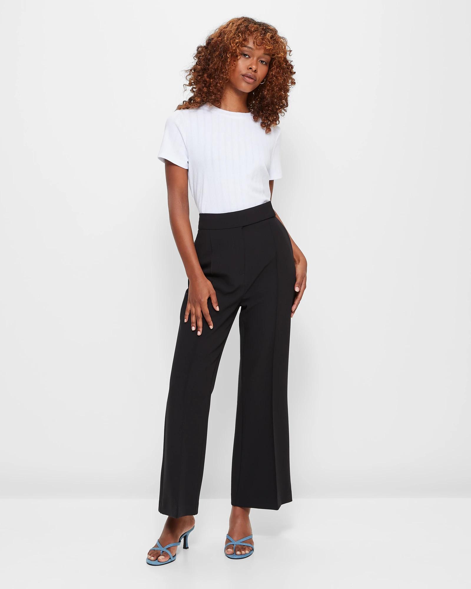 Kick cropped stretch-cotton flared pants