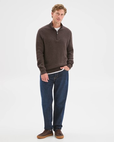 Lambswool 1/2 Zip Knit Jumper