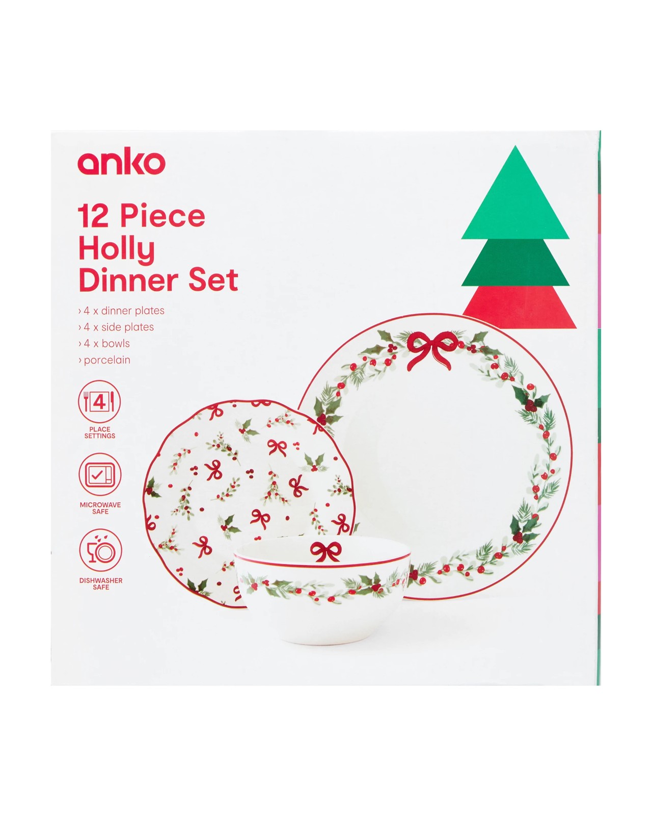Anko 12 Piece Holly Dinner Set 5 of 5