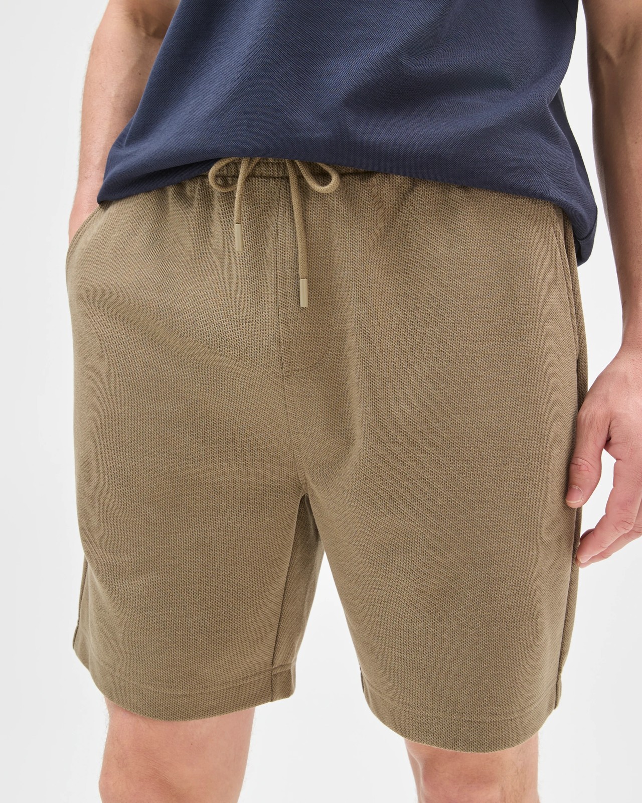 Textured Fleece Shorts - Fallen Rock 3 of 6
