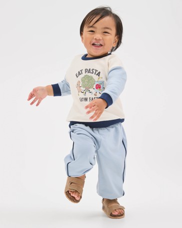 Baby Organic Cotton Sweat Top & Trackpants 2 Piece Set